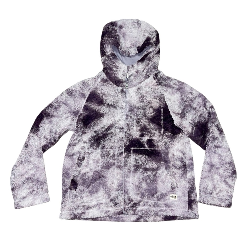 The NORTH FACE Ridge Fleece Jacket Womens Medium Sherpa Tie Dye Hoodie Hooded